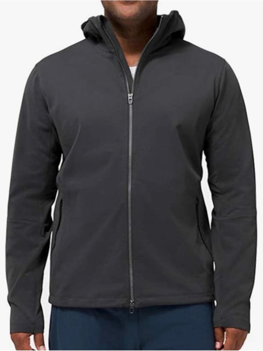 Lululemon Fleece Back Softshell Hooded Jacket Men’s XL Black Water Repellent